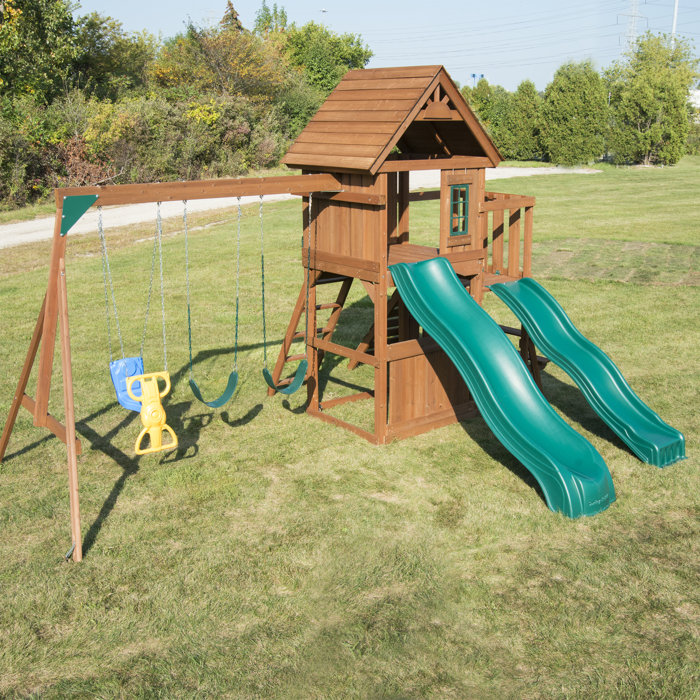 SwingnSlide Knightsbridge Deluxe Swing Set & Reviews Wayfair